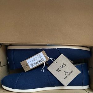 TOMS Alpargata Navy Heritage Canvas | Size 8-Wide | Women